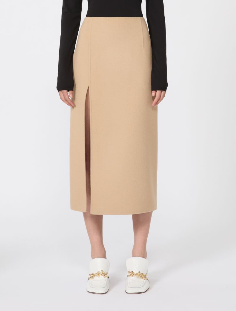 Long double-faced wool skirt - CARAMEL - Sportmax - 2