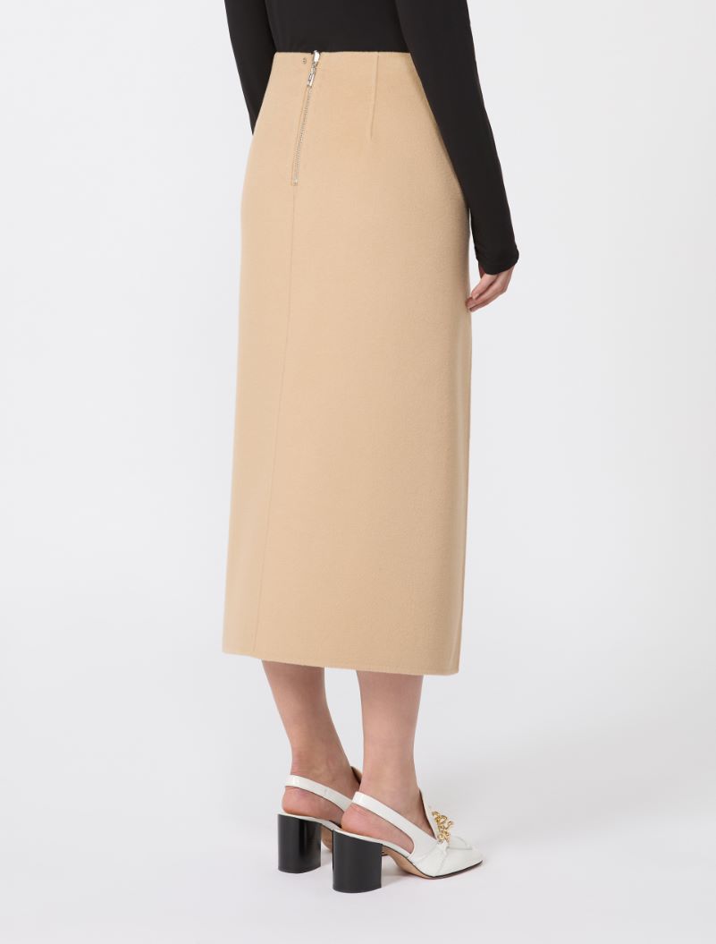 Long double-faced wool skirt - CARAMEL - Sportmax - 3