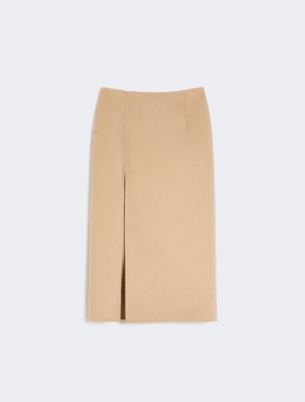 Long double-faced wool skirt - CARAMEL - Sportmax - 6