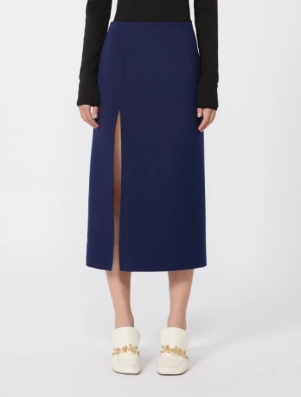 Long double-faced wool skirt - ULTRAMARINE - Sportmax - 2