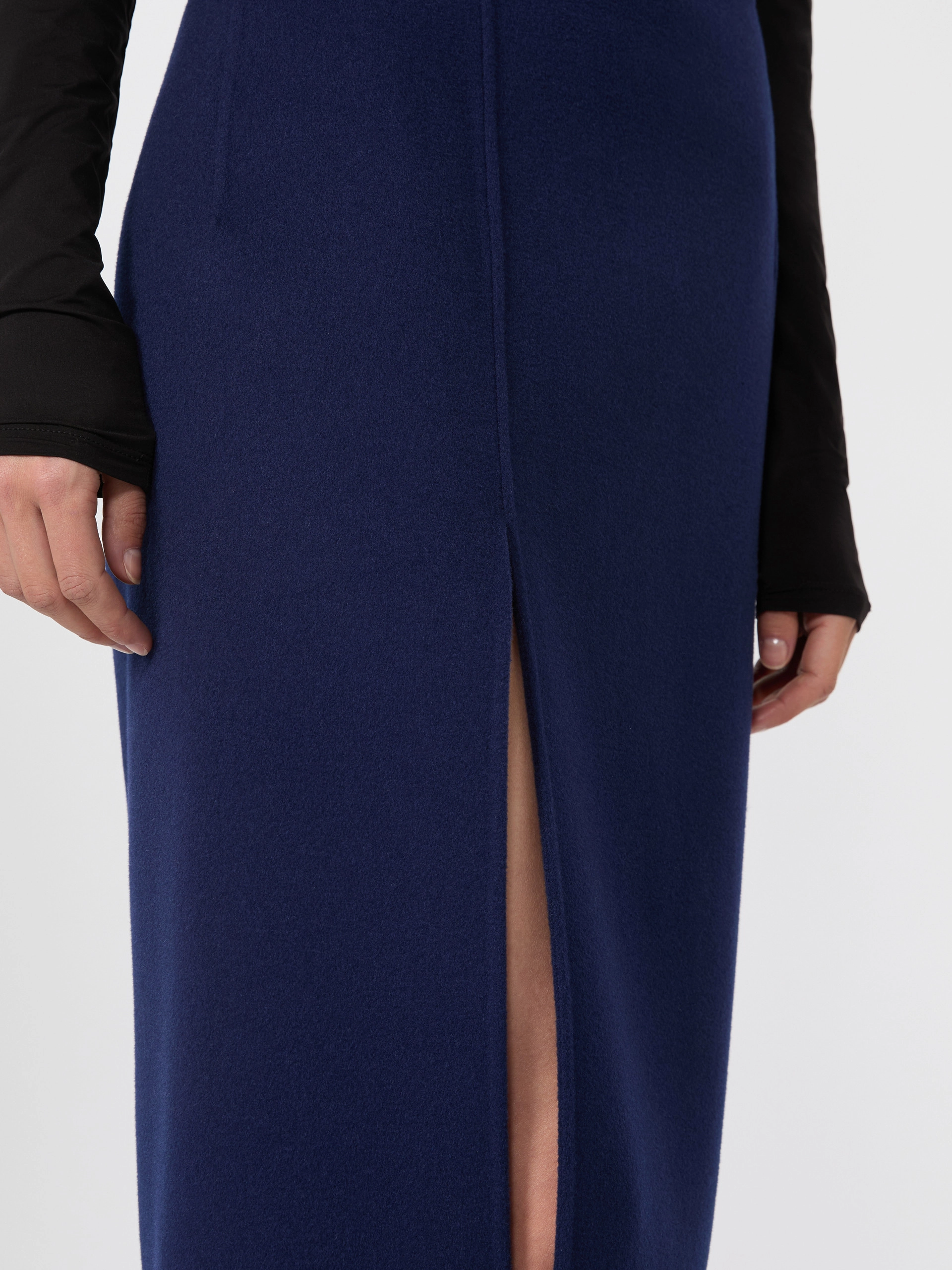 Long double-faced wool skirt - ULTRAMARINE - Sportmax - 4