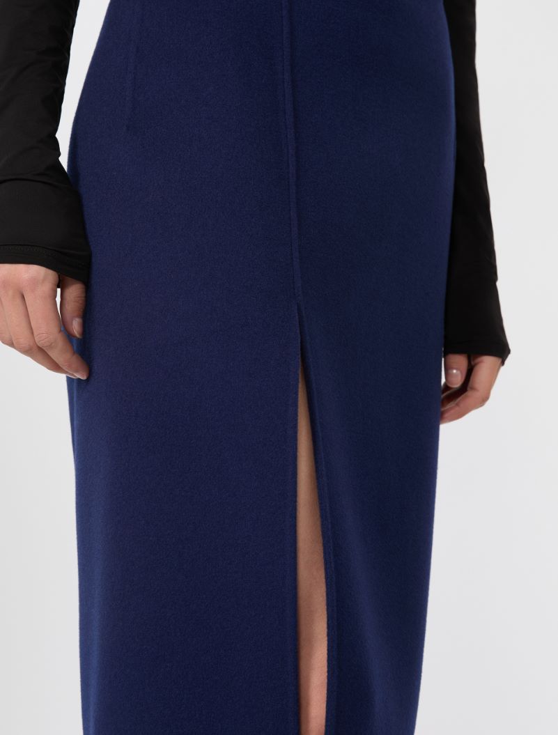 Long double-faced wool skirt - ULTRAMARINE - Sportmax - 4
