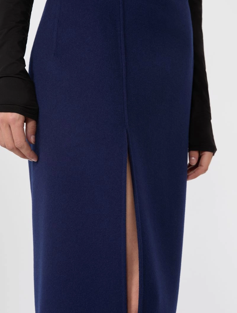Long double-faced wool skirt - ULTRAMARINE - Sportmax - 4