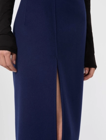 Long double-faced wool skirt - ULTRAMARINE - Sportmax - 4