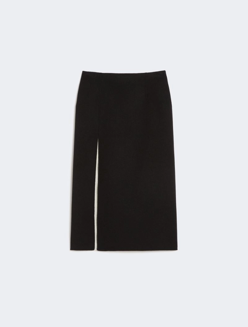 Long double-faced wool skirt - BLACK - Sportmax - 7