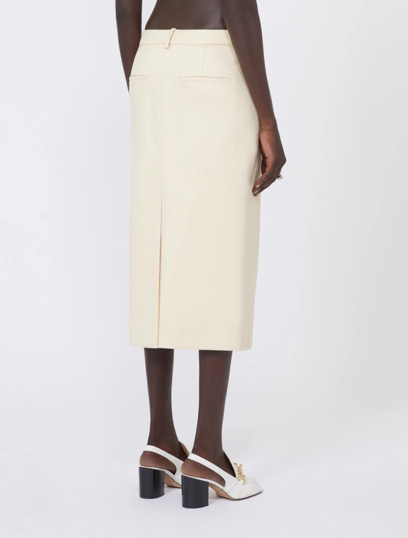 Straight-fit gabardine skirt - VANILLA - Sportmax - 3