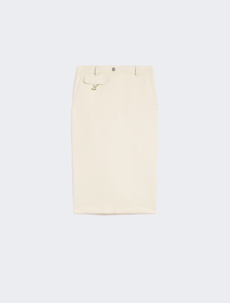 Straight-fit gabardine skirt - VANILLA - Sportmax - 6