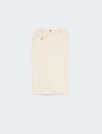 Straight-fit gabardine skirt - VANILLA - Sportmax - 6