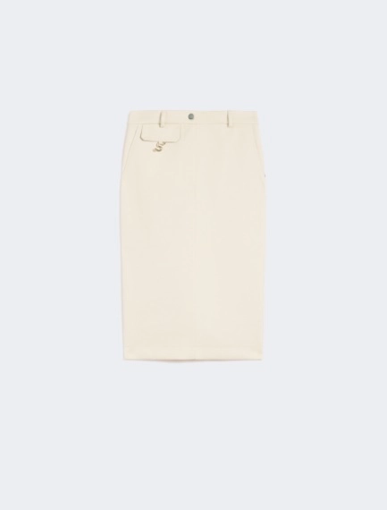 Straight-fit gabardine skirt - VANILLA - Sportmax - 6