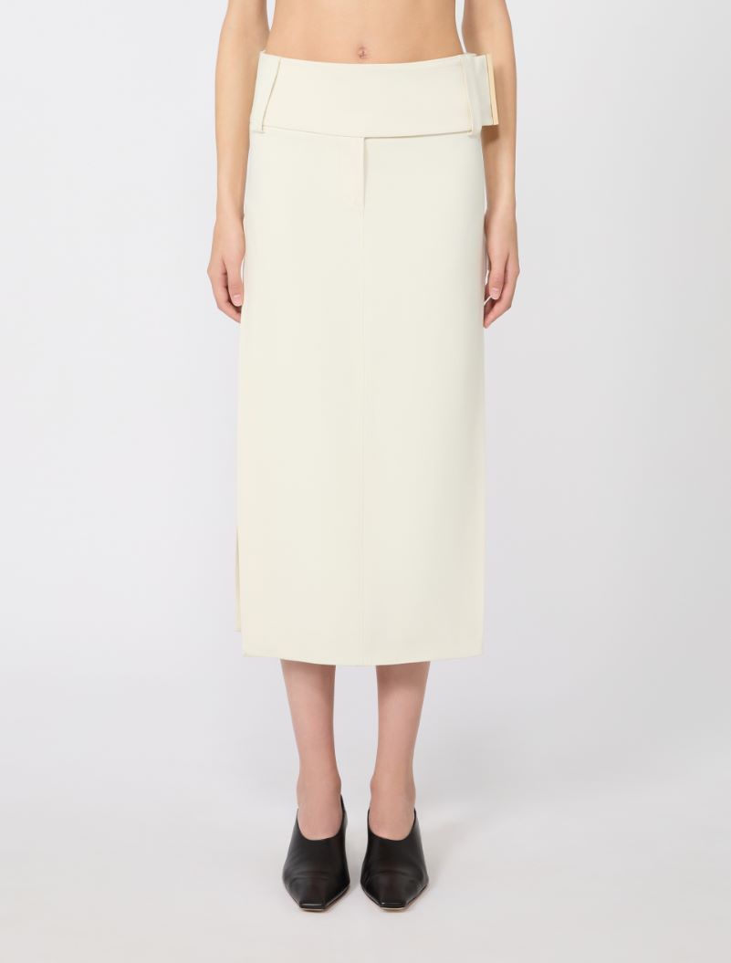 Long stretch viscose skirt - IVORY - Sportmax - 2