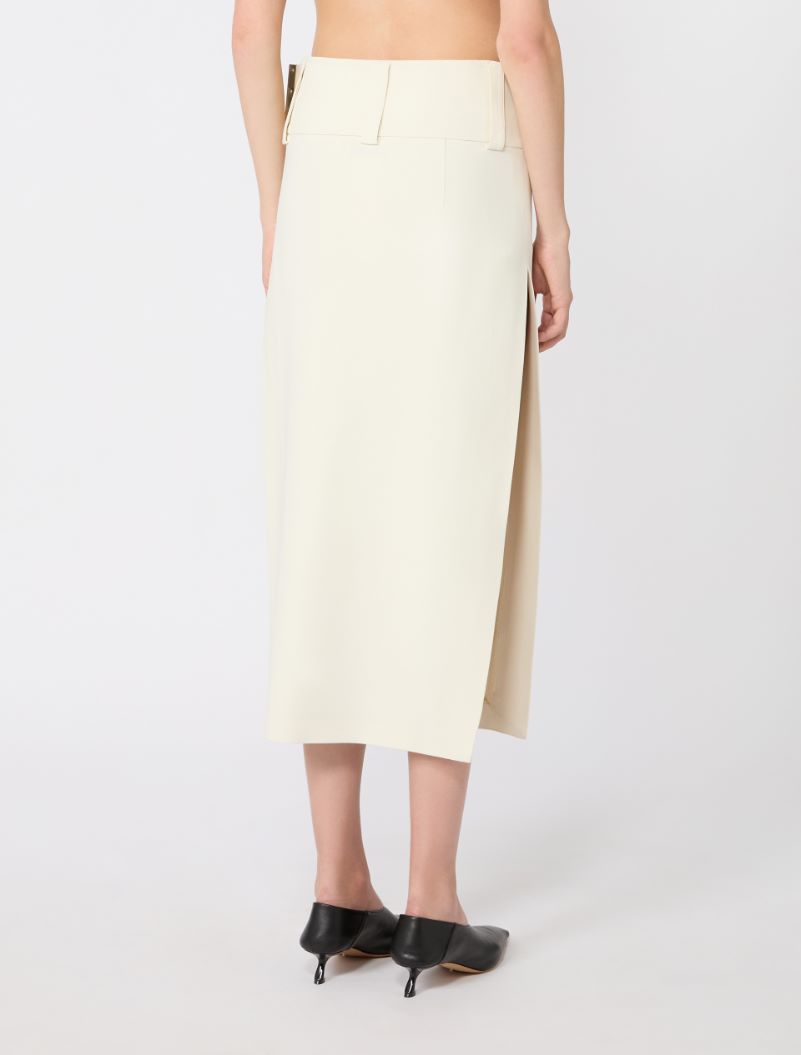 Long stretch viscose skirt - IVORY - Sportmax - 3