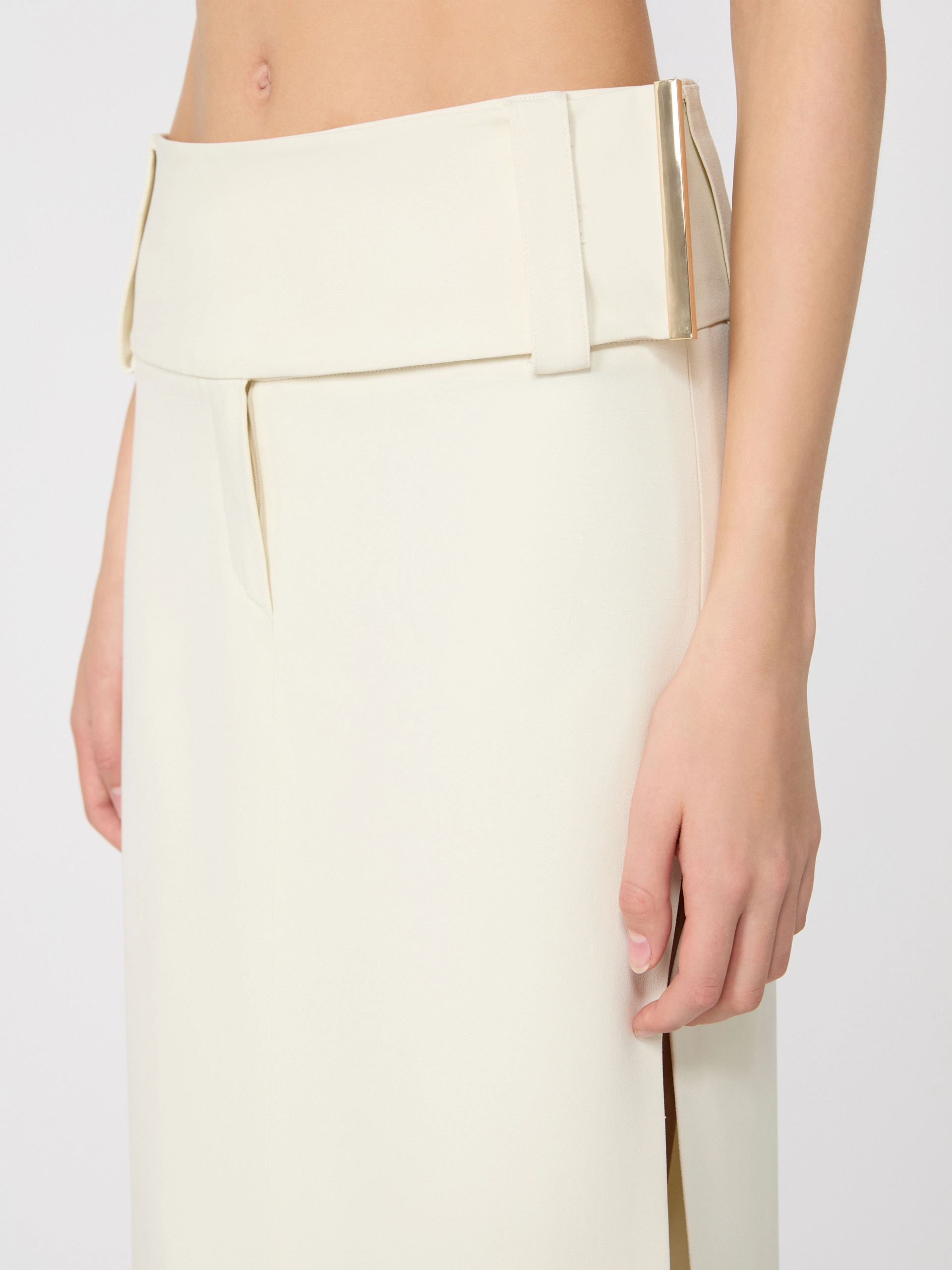 Long stretch viscose skirt - IVORY - Sportmax - 4