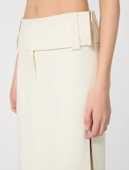 Long stretch viscose skirt - IVORY - Sportmax - 4