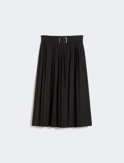 Jupe plissée en gabardine - NOIR - Sportmax
