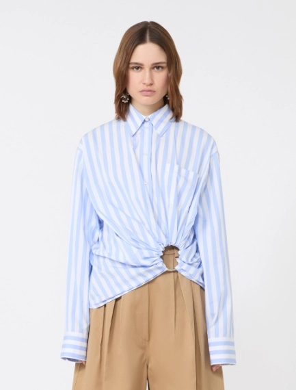 Striped poplin shirt - LIGHT BLUE - Sportmax - 2