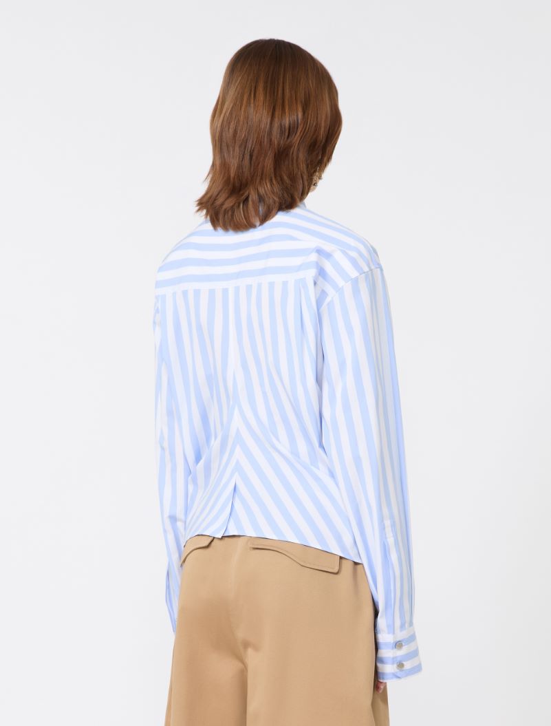 Striped poplin shirt - LIGHT BLUE - Sportmax - 3
