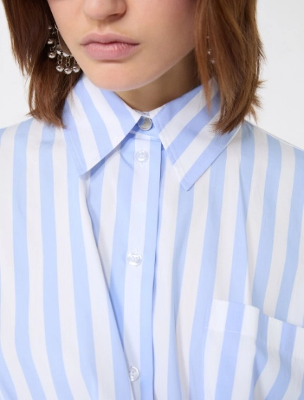 Striped poplin shirt - LIGHT BLUE - Sportmax - 5
