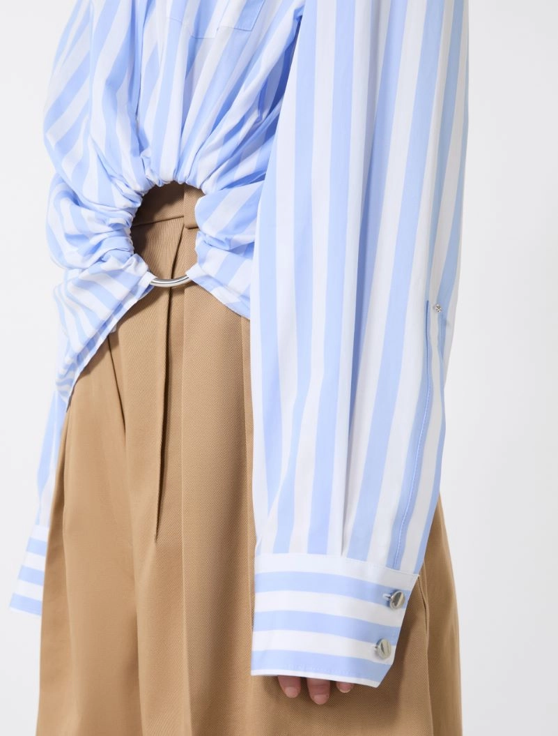 Striped poplin shirt - LIGHT BLUE - Sportmax - 6