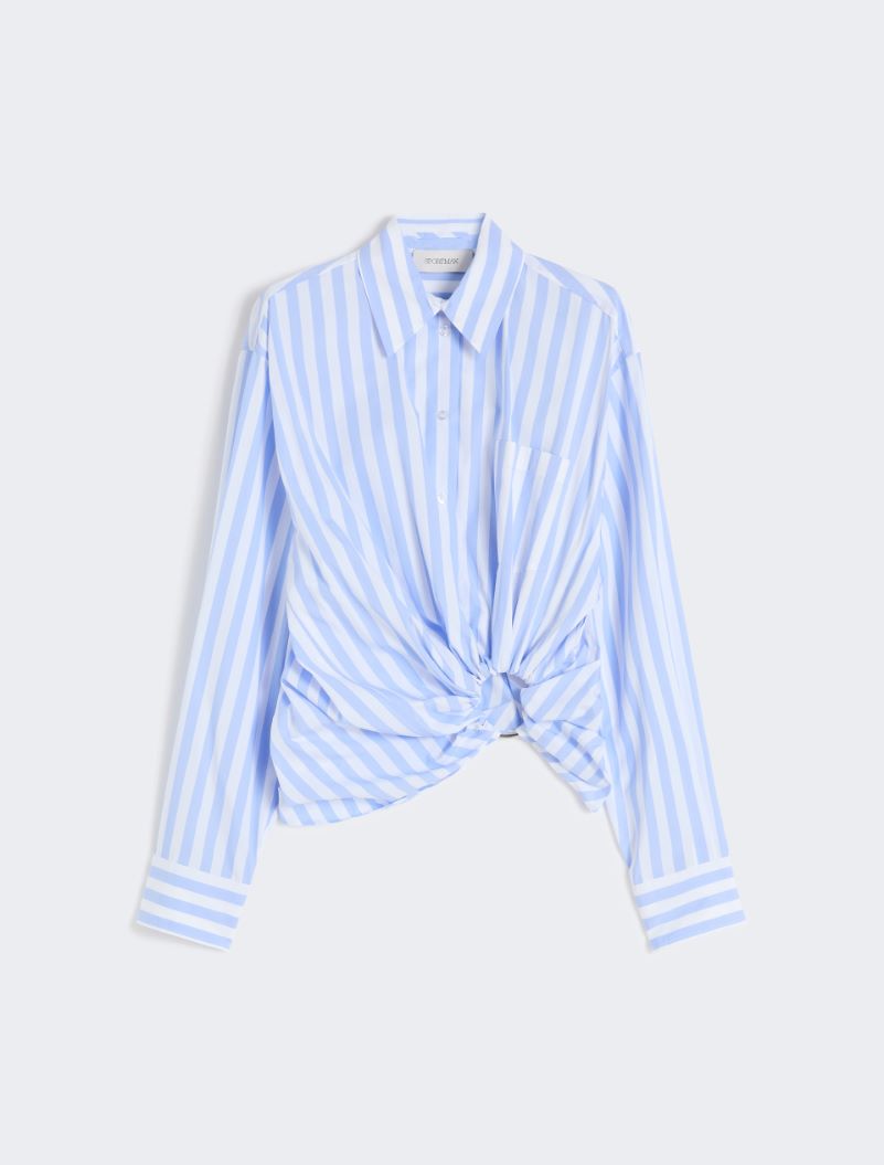 Striped poplin shirt - LIGHT BLUE - Sportmax - 8