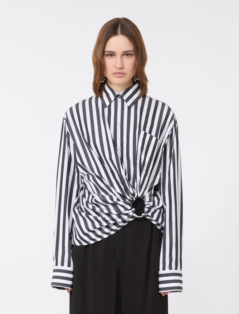 Striped poplin shirt - BLACK - Sportmax - 2