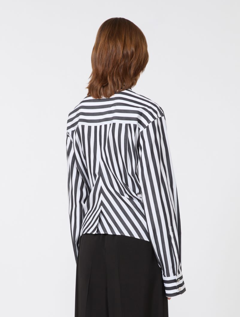 Striped poplin shirt - BLACK - Sportmax - 3
