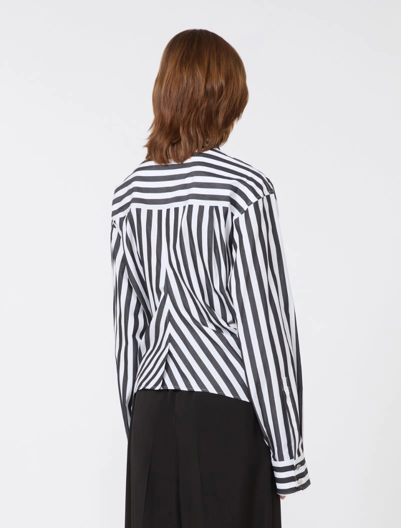 Striped poplin shirt - BLACK - Sportmax - 3