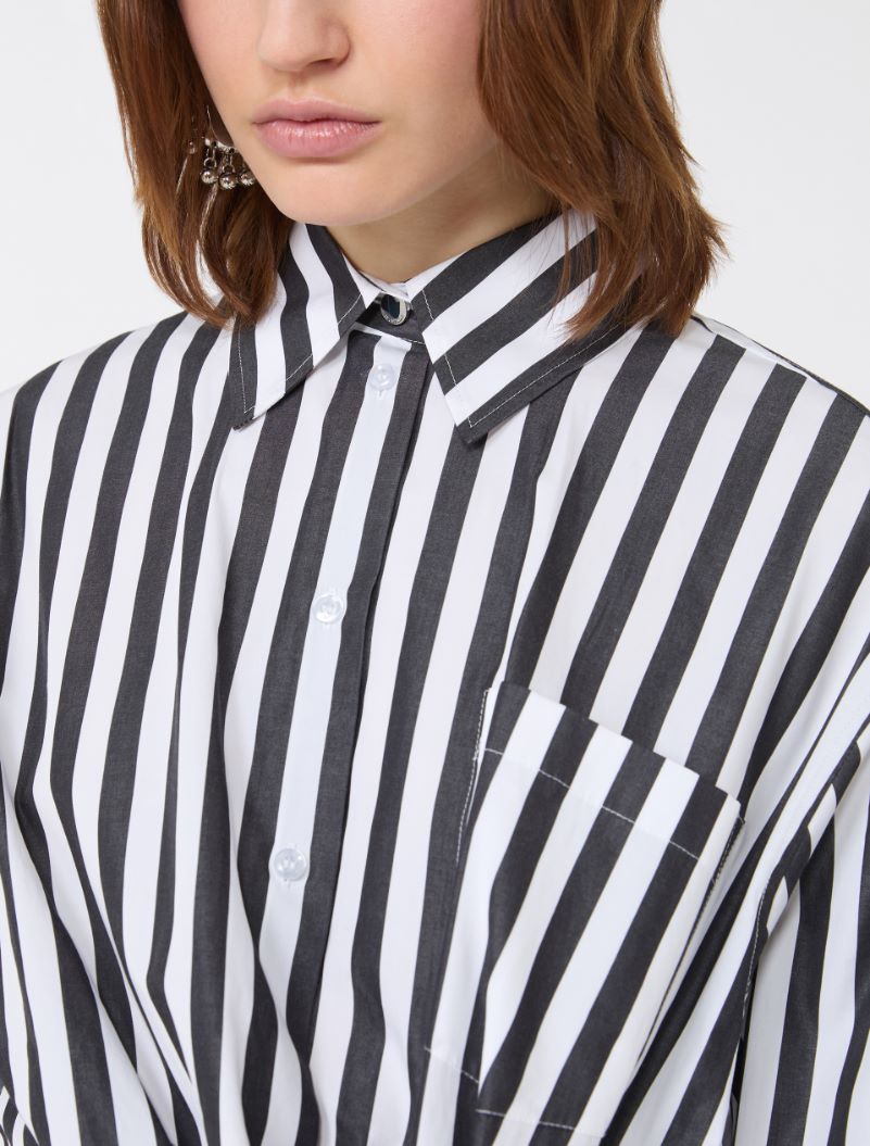 Striped poplin shirt - BLACK - Sportmax - 5