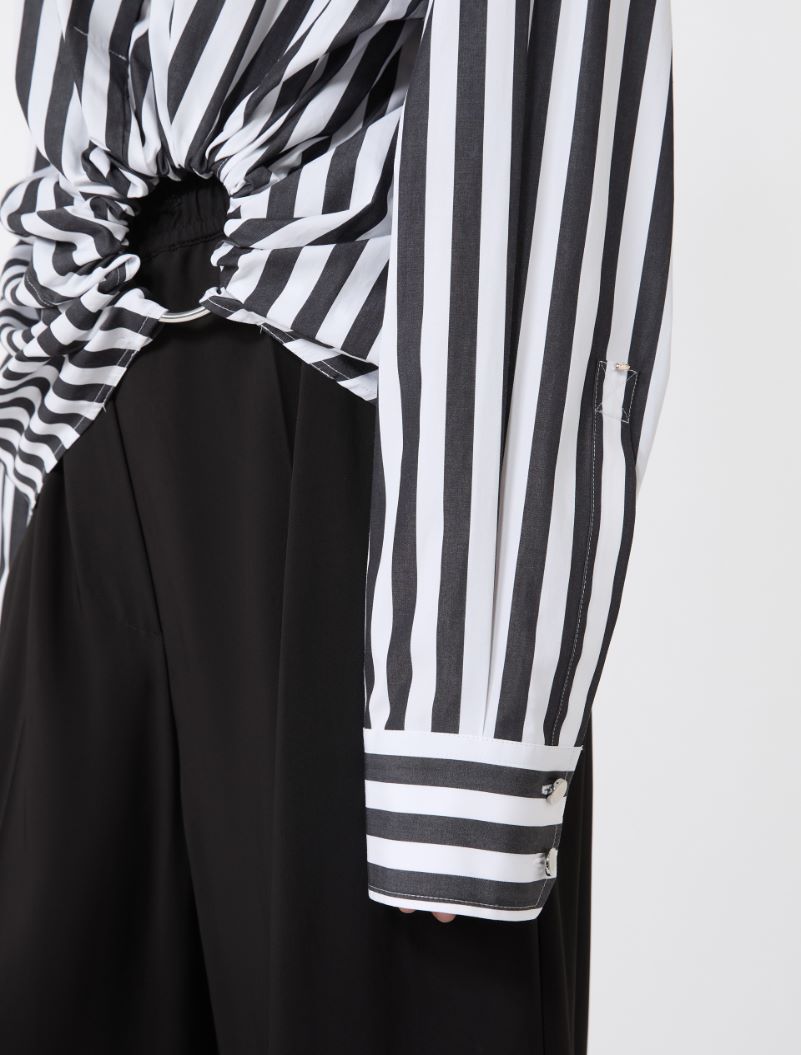 Striped poplin shirt - BLACK - Sportmax - 6