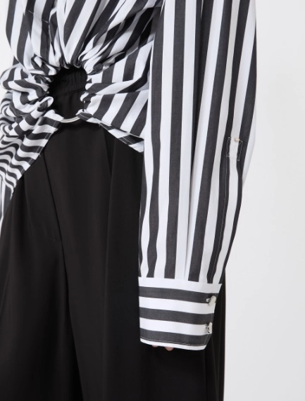 Striped poplin shirt - BLACK - Sportmax - 6
