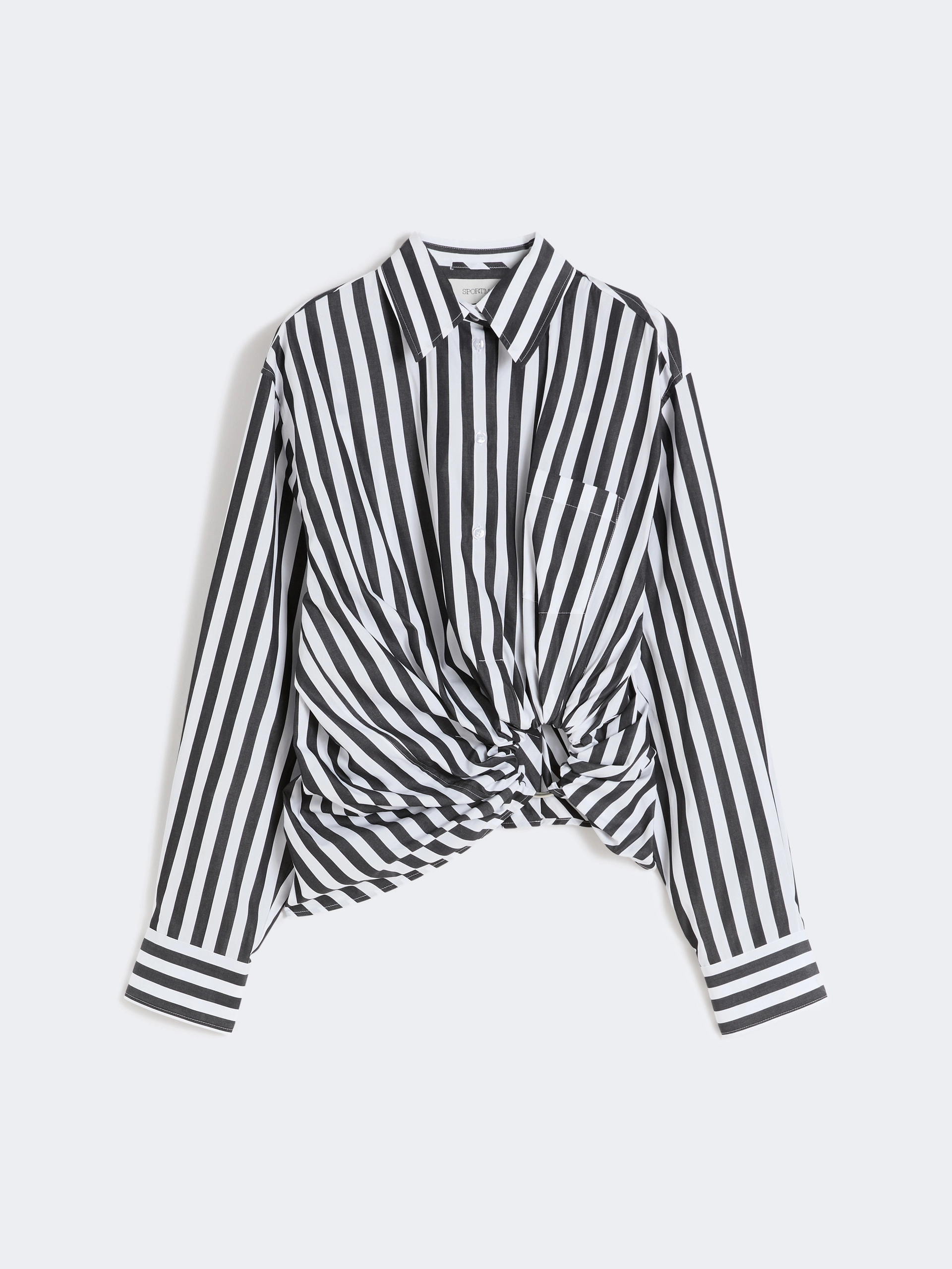 Striped poplin shirt - BLACK - Sportmax - 7