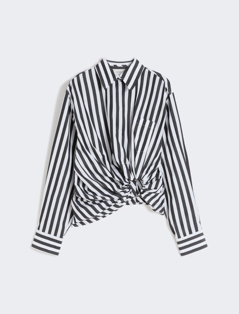 Striped poplin shirt - BLACK - Sportmax - 8