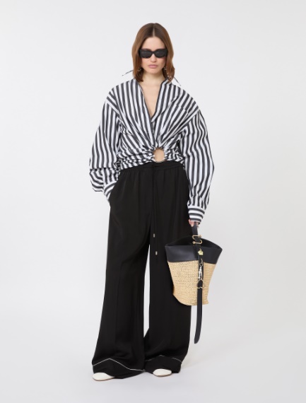 Striped poplin shirt - BLACK - Sportmax