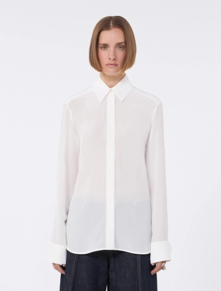 Slim-fit silk shirt - WHITE - Sportmax - 2