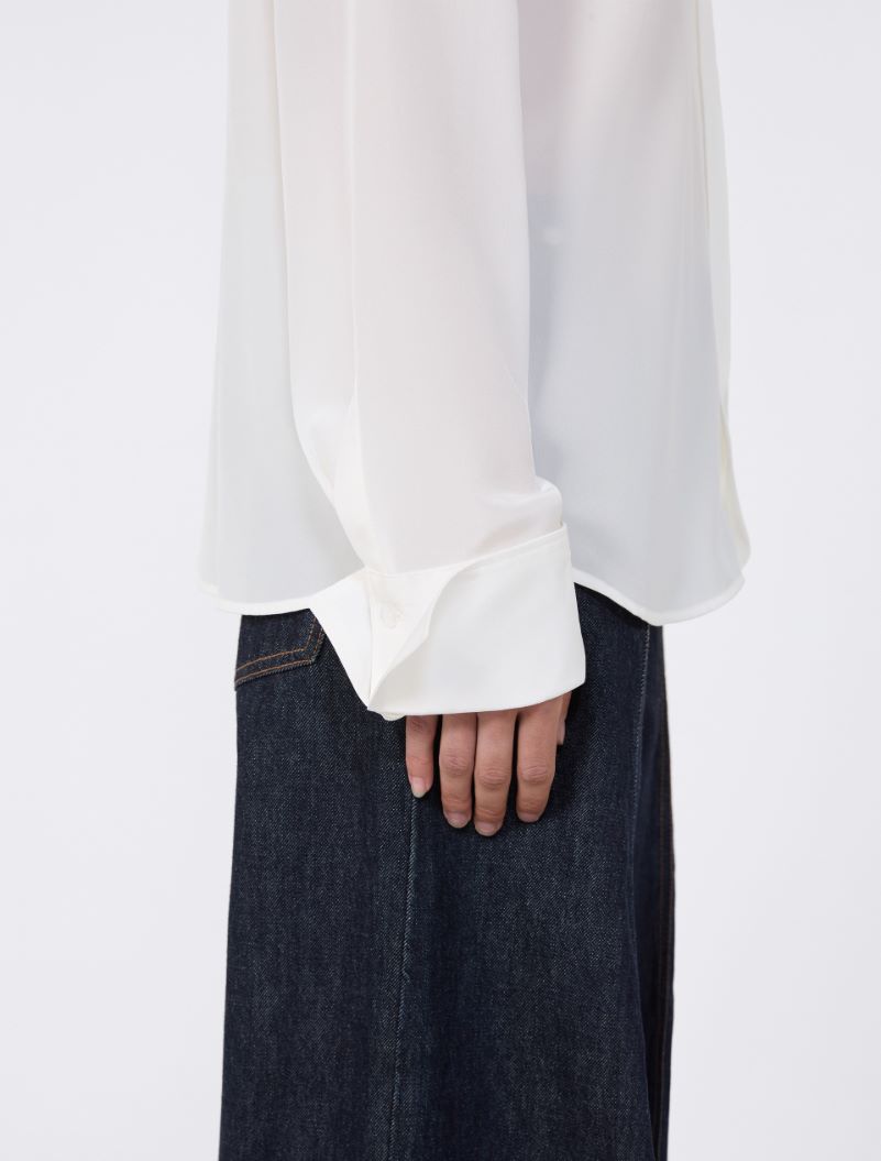 Slim-fit silk shirt - WHITE - Sportmax - 5
