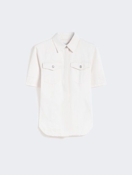 Slim-fit bull denim shirt - BEIGE - Sportmax