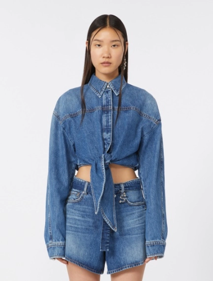 Short denim shirt - MIDNIGHTBLUE - Sportmax - 2