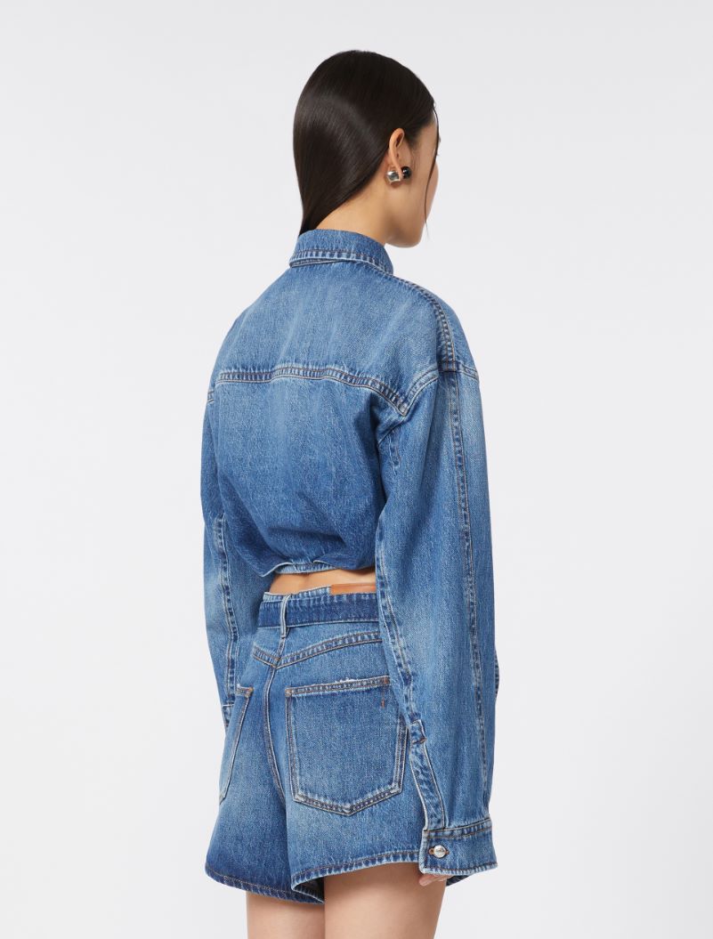 Short denim shirt - MIDNIGHTBLUE - Sportmax - 3