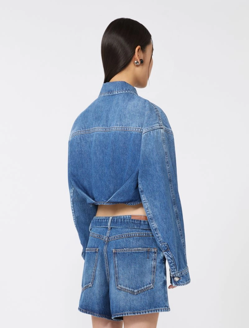 Short denim shirt - MIDNIGHTBLUE - Sportmax - 3
