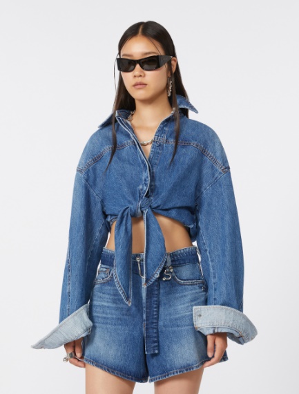 Short denim shirt - MIDNIGHTBLUE - Sportmax