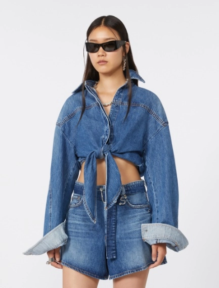 Short denim shirt - MIDNIGHTBLUE - Sportmax