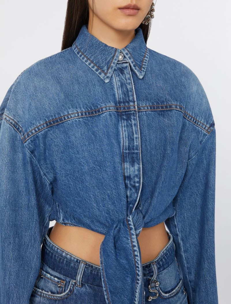 Short denim shirt - MIDNIGHTBLUE - Sportmax - 5