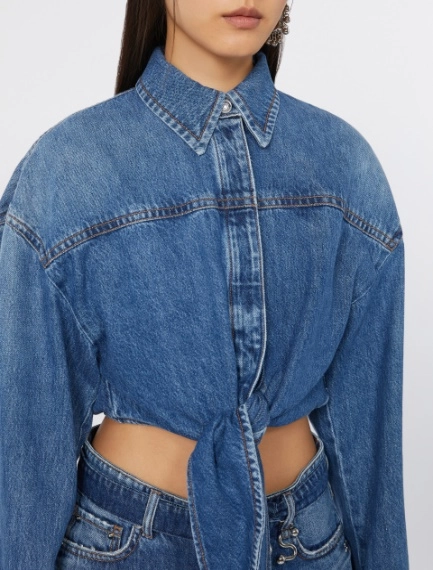 Short denim shirt - MIDNIGHTBLUE - Sportmax - 5