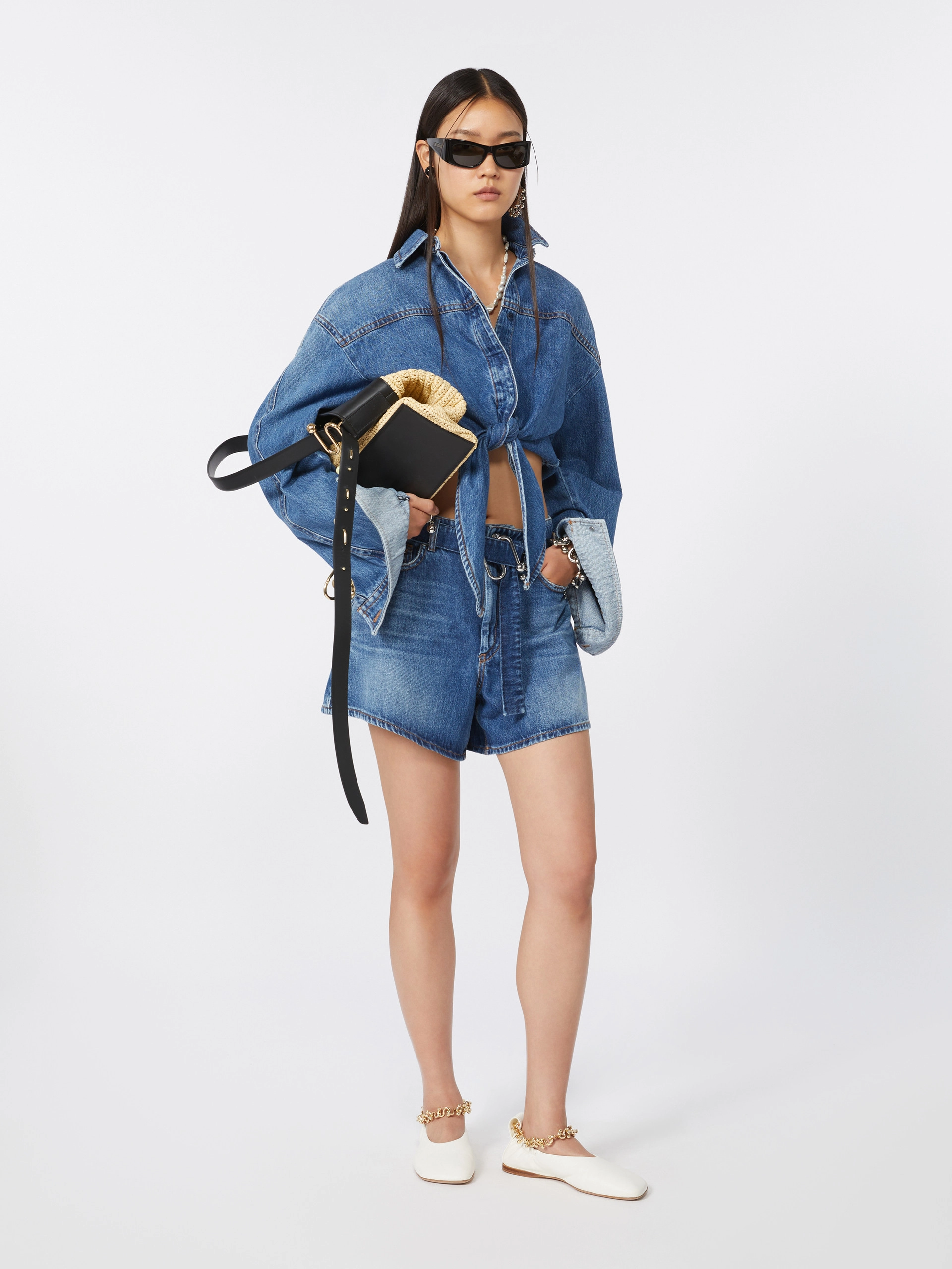 Short denim shirt - MIDNIGHTBLUE - Sportmax