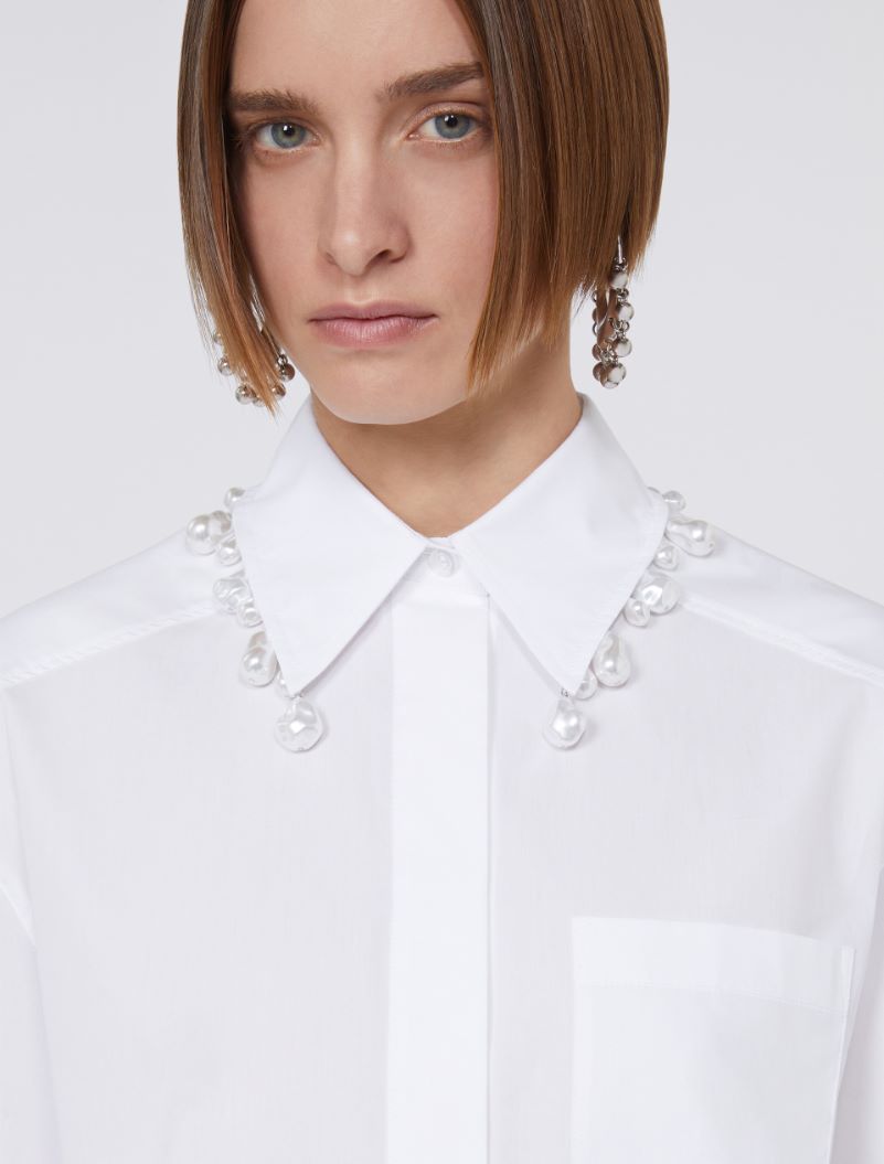 Boxy cotton shirt - OPTICAL WHITE - Sportmax - 5