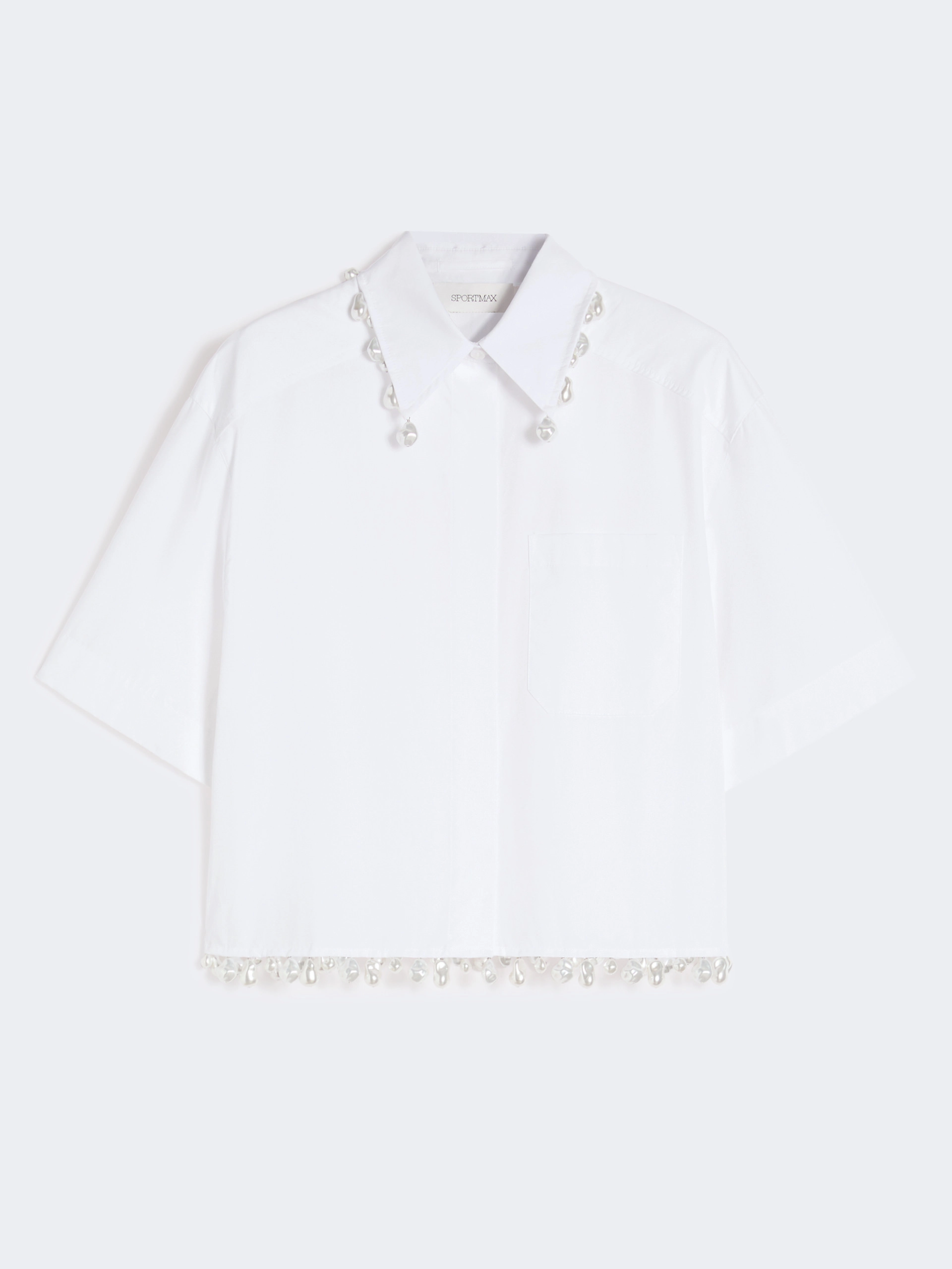Boxy cotton shirt - OPTICAL WHITE - Sportmax - 6