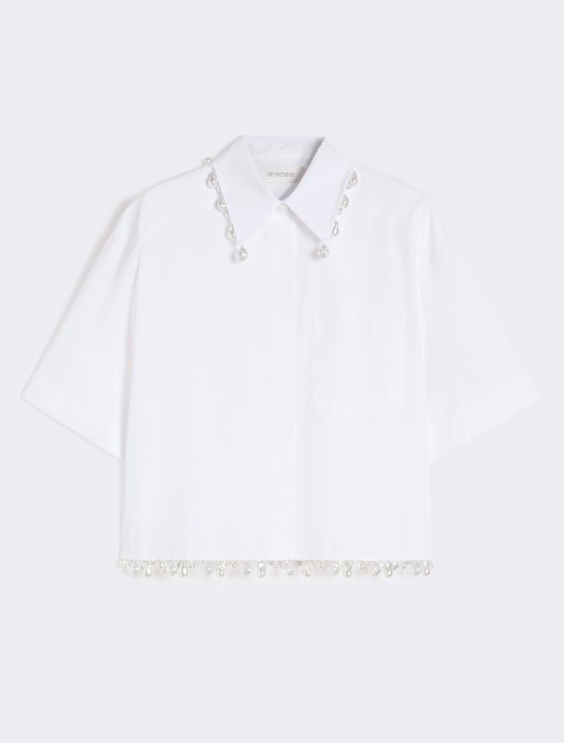 Boxy cotton shirt - OPTICAL WHITE - Sportmax - 7