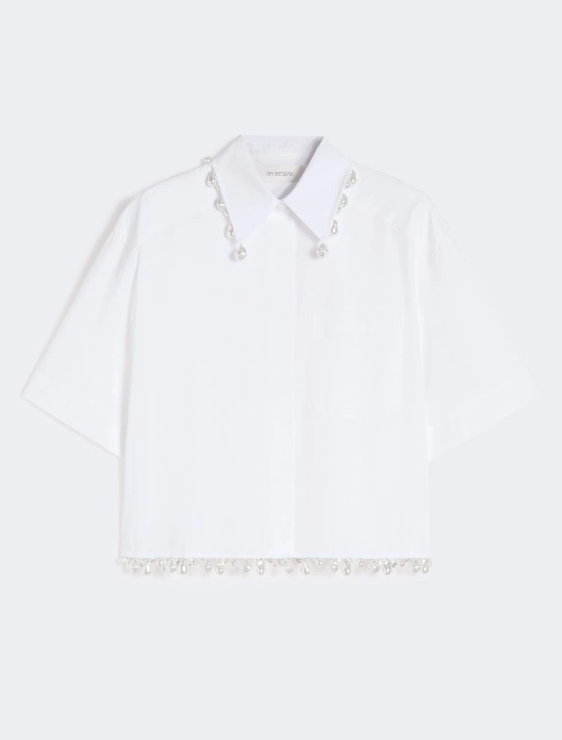 Boxy cotton shirt - OPTICAL WHITE - Sportmax - 7
