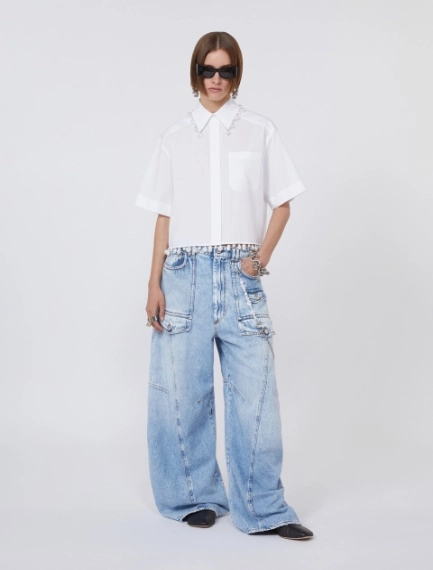 Boxy cotton shirt - OPTICAL WHITE - Sportmax - 1