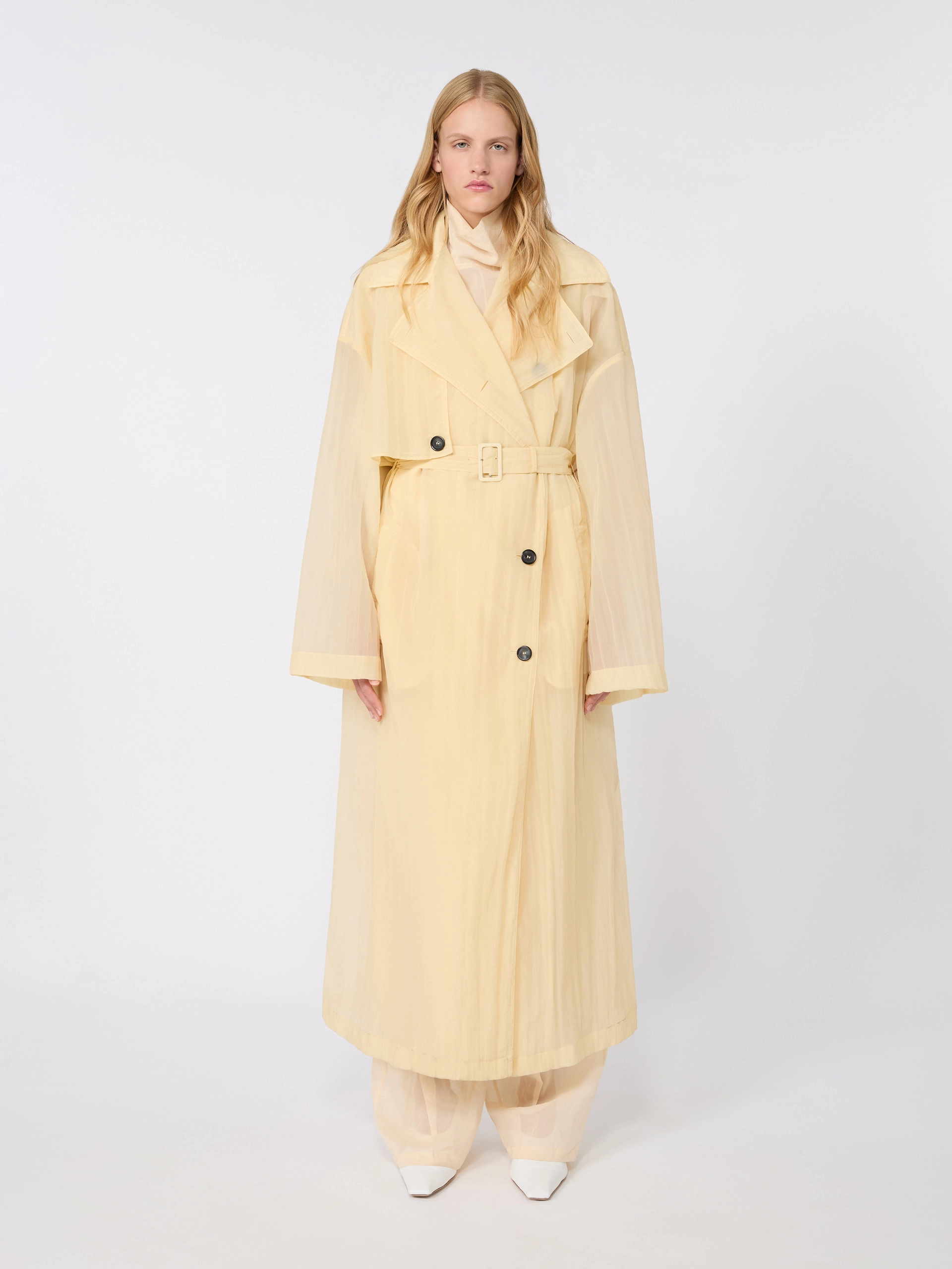 Two-piece technical-fabric trench coat - VANILLA - Sportmax - 2