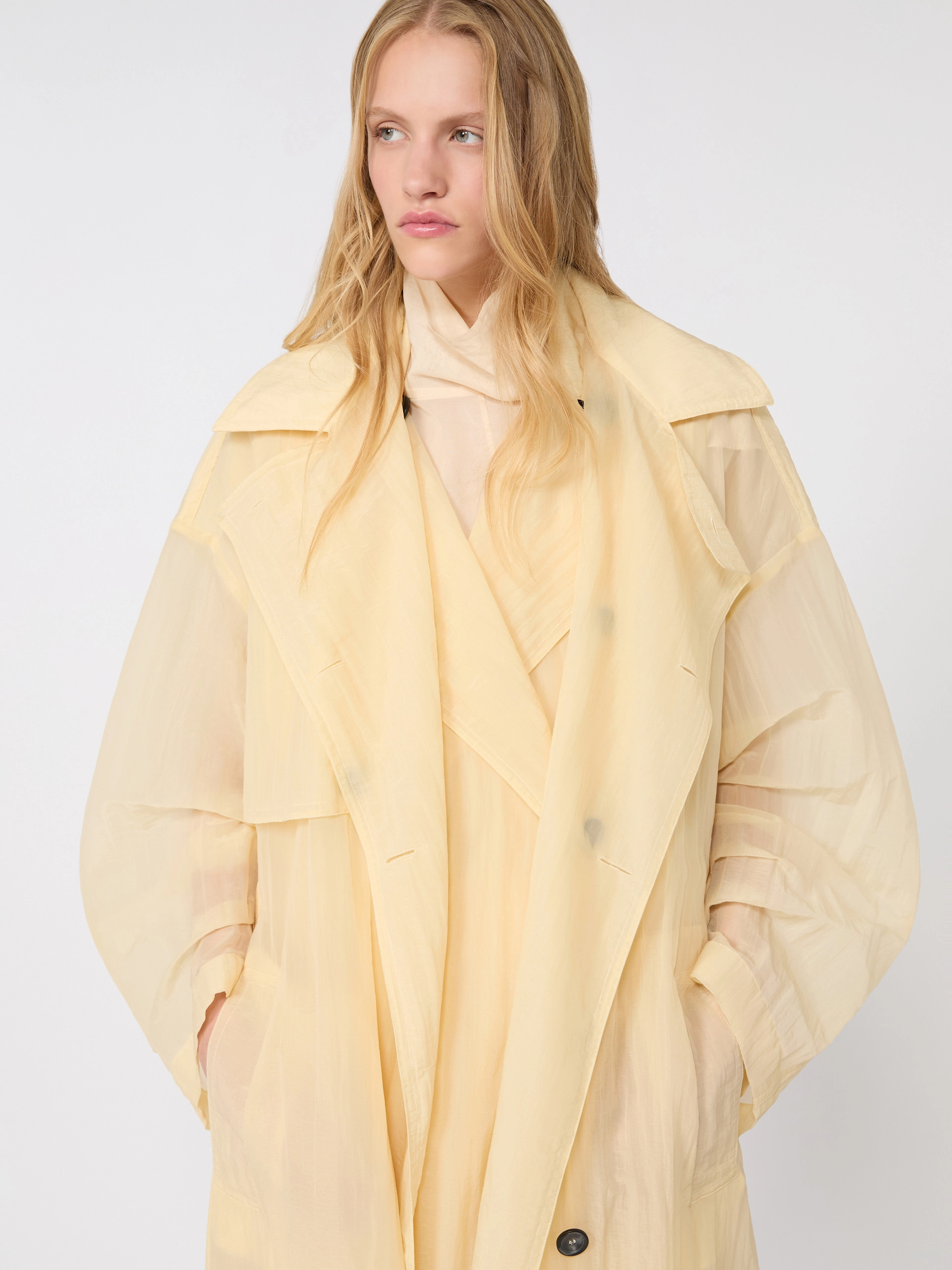 Two-piece technical-fabric trench coat - VANILLA - Sportmax - 4
